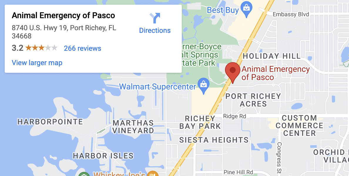 Animal Emergency Of Pasco Map